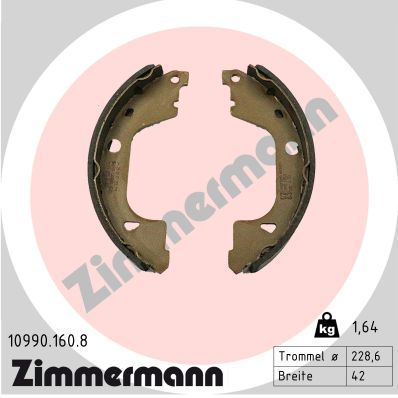Brake Shoe Set, parking brake ZIMMERMANN 10990.160.8