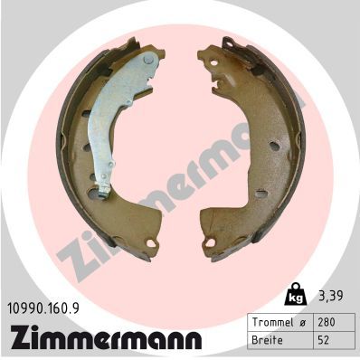 Brake Shoe Set ZIMMERMANN 10990.160.9