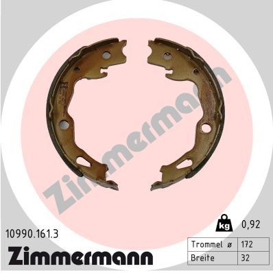 ZIMMERMANN 10990.161.3 Brake Shoe Set
