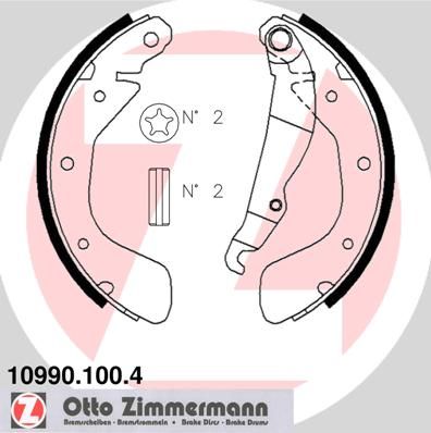 ZIMMERMANN 10990.100.4 Brake Shoe Set