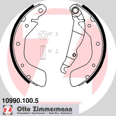 ZIMMERMANN 10990.100.5 Brake Shoe Set
