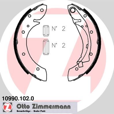 ZIMMERMANN 10990.102.0 Brake Shoe Set