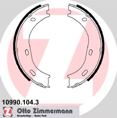Brake Shoe Set, parking brake ZIMMERMANN 10990.104.3