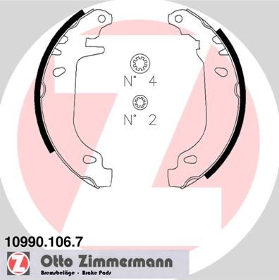 ZIMMERMANN 10990.106.7 Brake Shoe Set