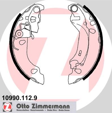 ZIMMERMANN 10990.112.9 Brake Shoe Set