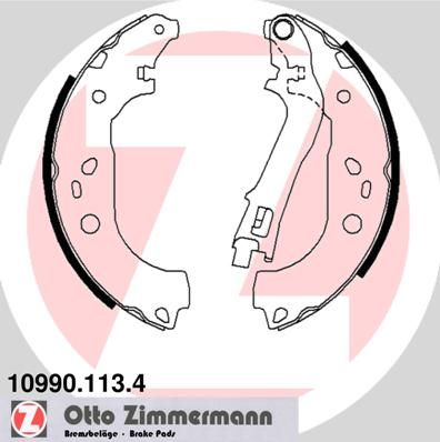 ZIMMERMANN 10990.113.4 Brake Shoe Set