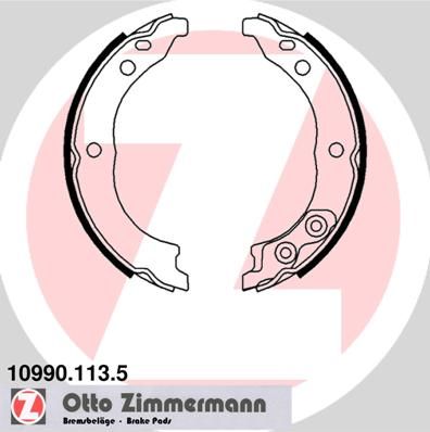 Brake Shoe Set, parking brake ZIMMERMANN 10990.113.5