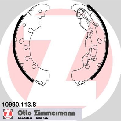 ZIMMERMANN 10990.113.8 Brake Shoe Set