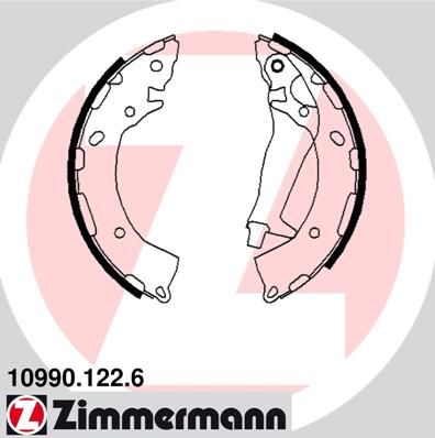 ZIMMERMANN 10990.122.6 Brake Shoe Set