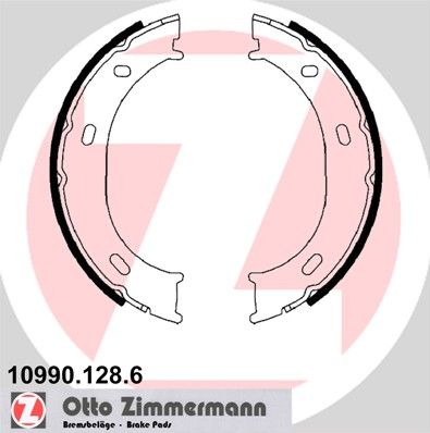 ZIMMERMANN 10990.128.6 Brake Shoe Set, parking brake