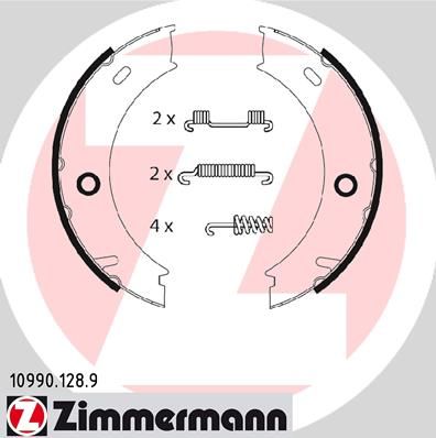 ZIMMERMANN 10990.128.9 Brake Shoe Set, parking brake