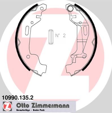 ZIMMERMANN 10990.135.2 Brake Shoe Set