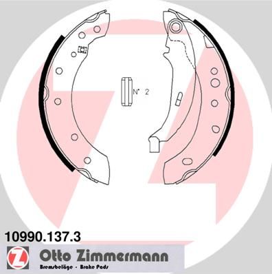 Brake Shoe Set, parking brake ZIMMERMANN 10990.137.3
