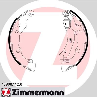 ZIMMERMANN 10990.142.0 Brake Shoe Set