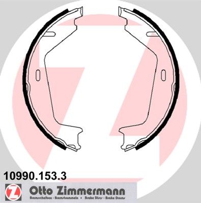 ZIMMERMANN 10990.153.3 Brake Shoe Set, parking brake