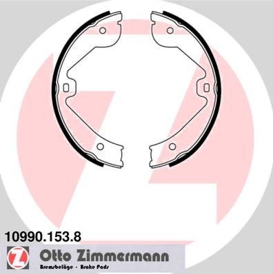 ZIMMERMANN 10990.153.8 Brake Shoe Set, parking brake