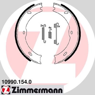 ZIMMERMANN 10990.154.0 Brake Shoe Set, parking brake