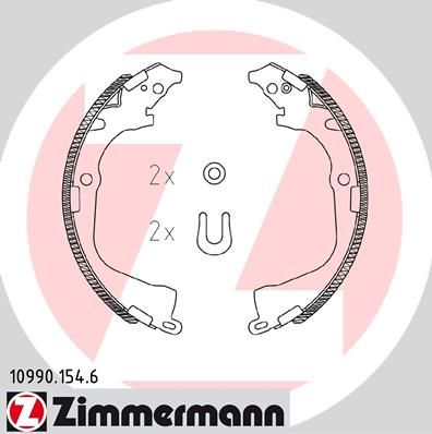 ZIMMERMANN 10990.154.6 Brake Shoe Set