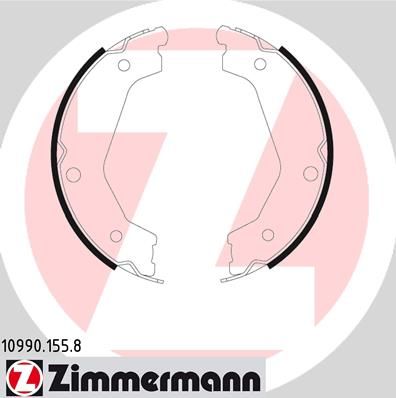 ZIMMERMANN 10990.155.8 Brake Shoe Set, parking brake