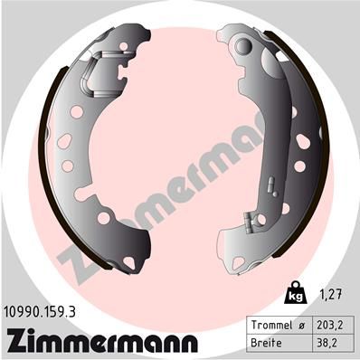 ZIMMERMANN 10990.159.3 Brake Shoe Set