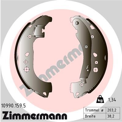 Brake Shoe Set ZIMMERMANN 10990.159.5