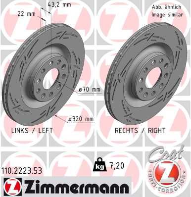 Brake Disc ZIMMERMANN 110.2223.53