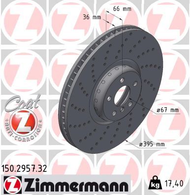 ZIMMERMANN 150.2957.32 Brake Disc