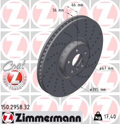 ZIMMERMANN 150.2958.32 Brake Disc
