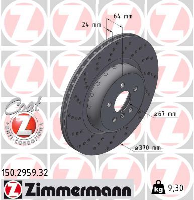 ZIMMERMANN 150.2959.32 Brake Disc