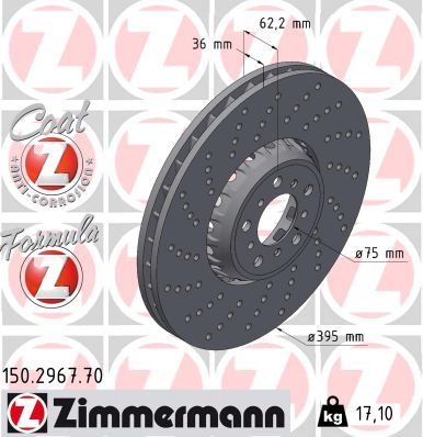 Brake Disc ZIMMERMANN 150.2967.70