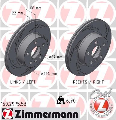 ZIMMERMANN 150.2975.53 Brake Disc