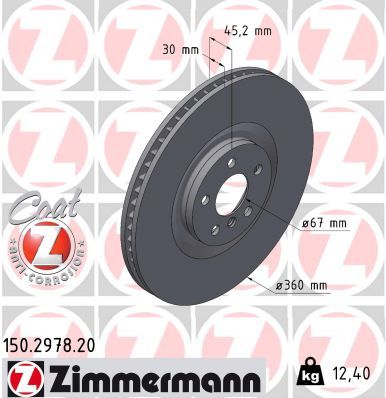 ZIMMERMANN 150.2978.20 Brake Disc