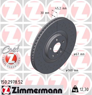ZIMMERMANN 150.2978.52 Brake Disc