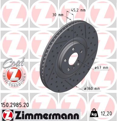 Brake Disc ZIMMERMANN 150.2985.20