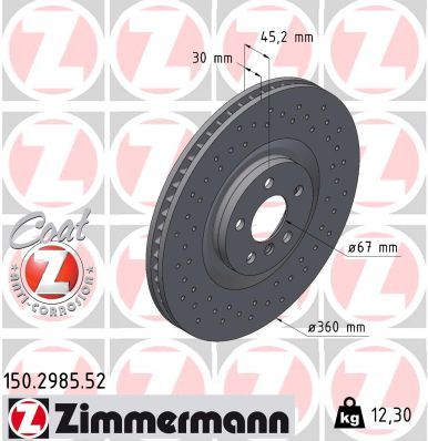 ZIMMERMANN 150.2985.52 Brake Disc
