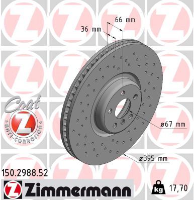 ZIMMERMANN 150.2988.52 Brake Disc