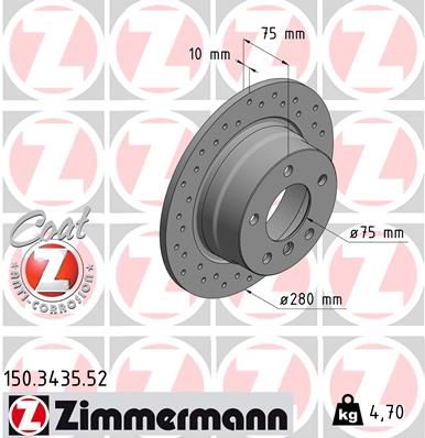 Brake Disc ZIMMERMANN 150.3435.52