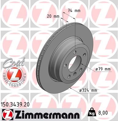 ZIMMERMANN 150.3439.20 Brake Disc