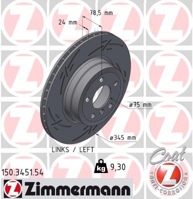 Brake Disc ZIMMERMANN 150.3451.54