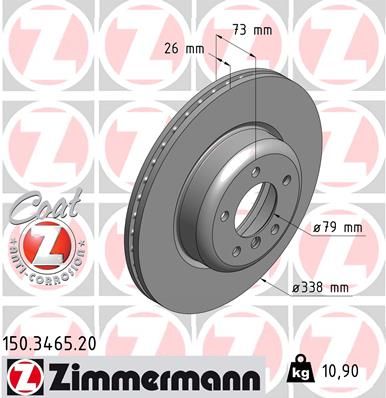 ZIMMERMANN 150.3465.20 Brake Disc