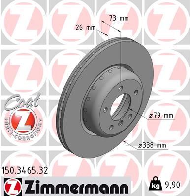 ZIMMERMANN 150.3465.32 Brake Disc