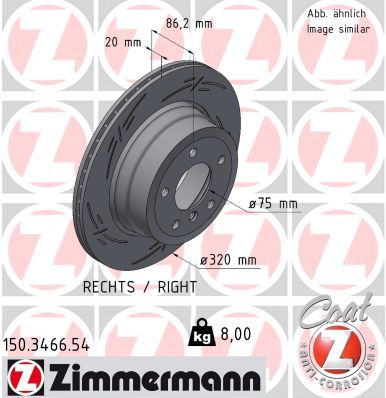 Brake Disc ZIMMERMANN 150.3466.54