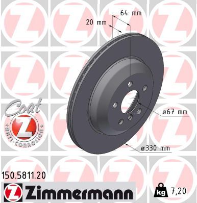 Brake Disc ZIMMERMANN 150.5811.20