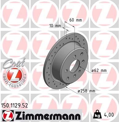 ZIMMERMANN 150.1129.52 Brake Disc