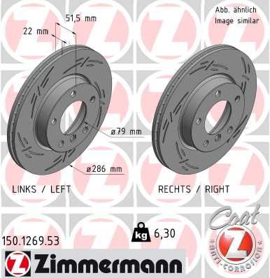 ZIMMERMANN 150.1269.53 Brake Disc