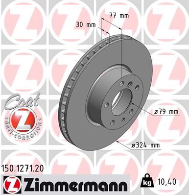 Brake Disc ZIMMERMANN 150.1271.20