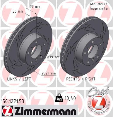 ZIMMERMANN 150.1271.53 Brake Disc