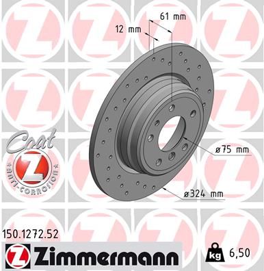 ZIMMERMANN 150.1272.52 Brake Disc