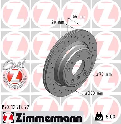 Brake Disc ZIMMERMANN 150.1278.52