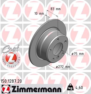 ZIMMERMANN 150.1287.20 Brake Disc